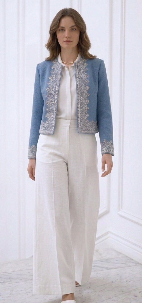 Classic Embroidered Blazer