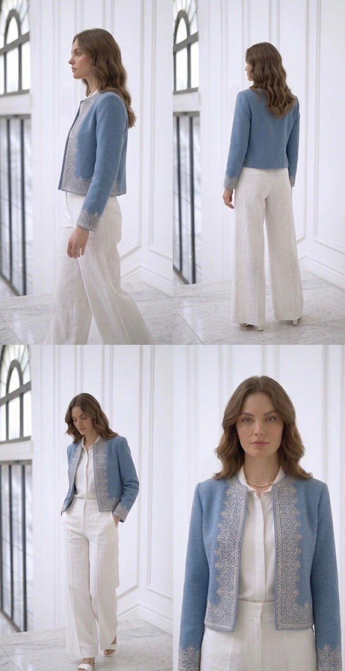 Classic Embroidered Blazer