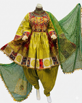 Petal Skirt Lime Green Silk