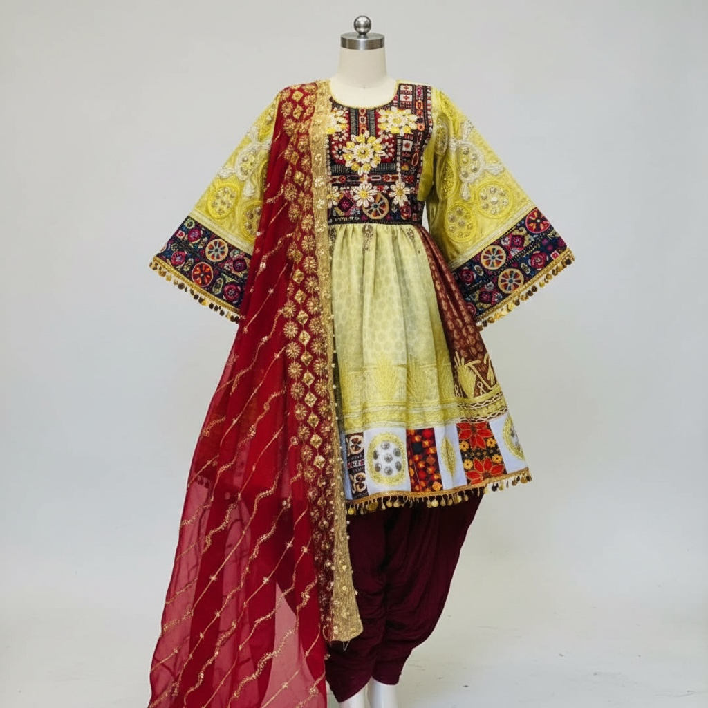 Petal Skirt Yellow Silk